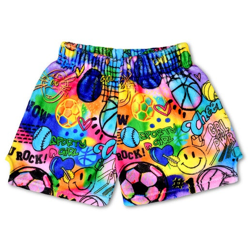 [820-3144] Corey Paige Fun Sports Plush Shorts
