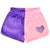 vivid violet and rose heart plush shorts