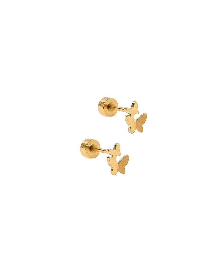 Screwback Stud Earrings - Lark Butterfly