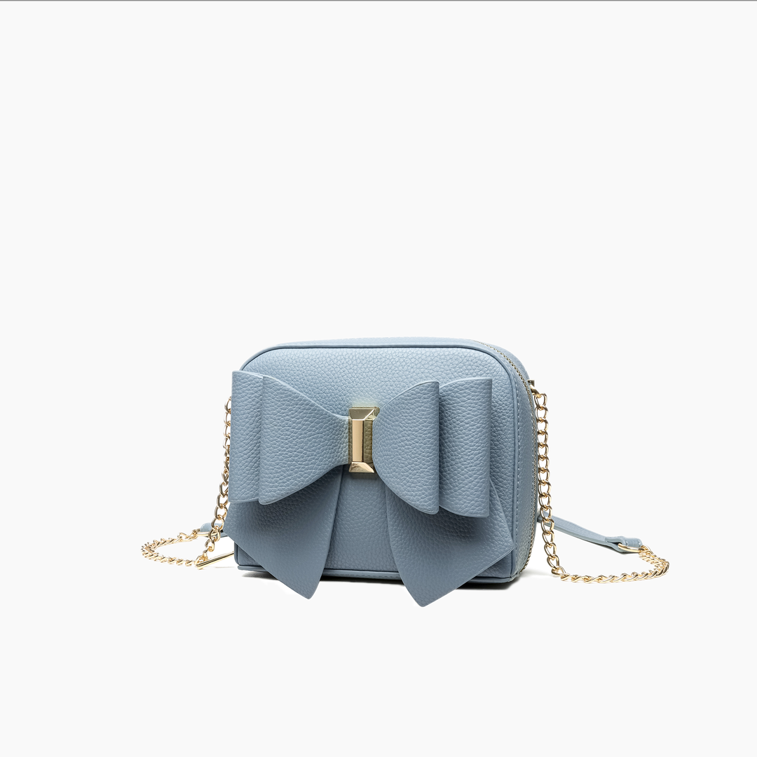 Luxury Mini Bowtie Purse Stylish Crossbody Clutch Christmas: Denim Blue