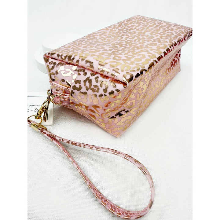 Waterproof Fabric Leopard Pattern Cosmetic Bag