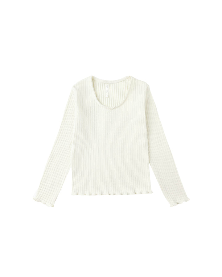 Ribbed Long Sleeve - Ivory