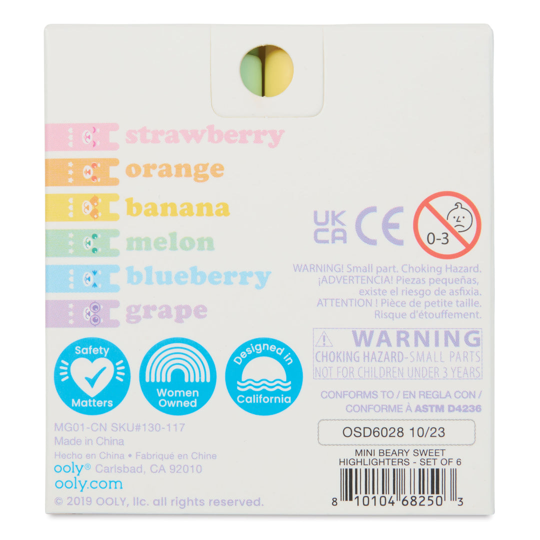 Beary Sweet Mini Scented Neon Highlighters