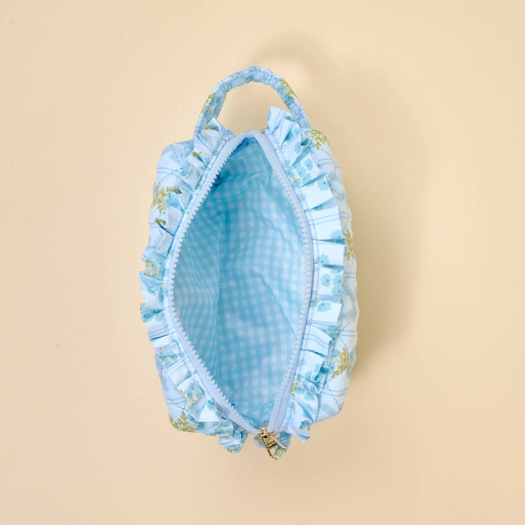 Essentials Quilted Cosmetic Pouch–Oh So Fancy Blue