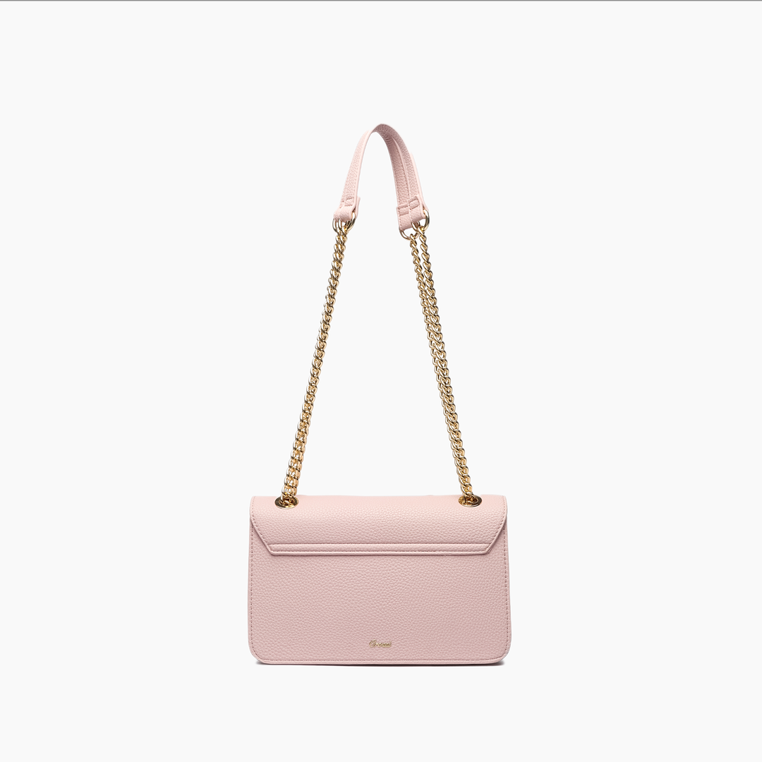 Jane Overflap Bow Crossbody Handbag Elegant Purse for Outing: Blush