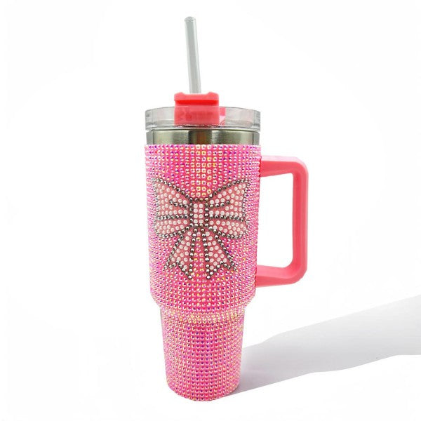 Rhinestone Bow 40oz Tumbler