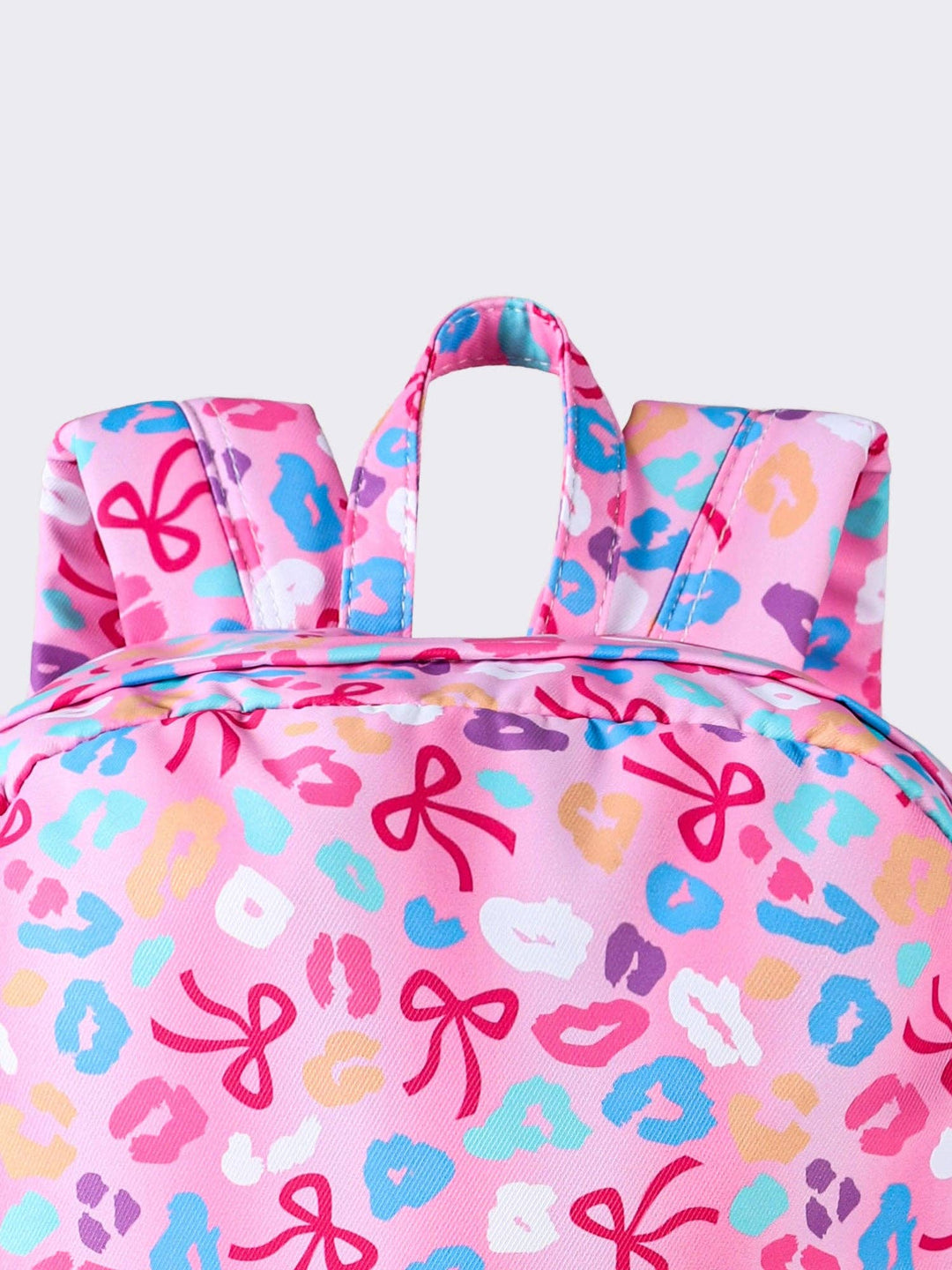 Cheetah Bow Printed Girls Backpack