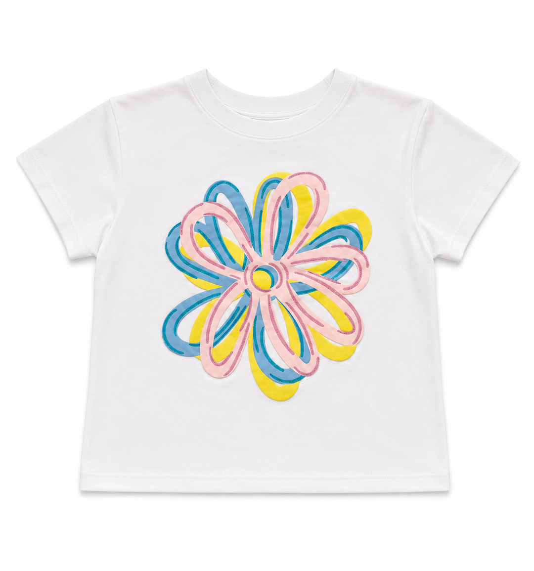 Glitter Puffy Graffiti Flowers