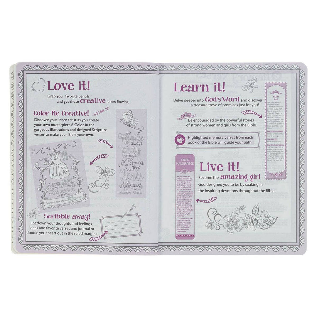 ESV My Creative Bible for Girls Softcover, Pink Floral