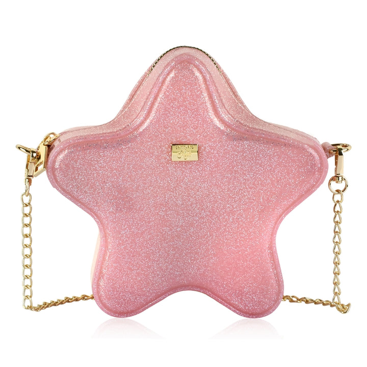 Light Pink Sparkle Jelly Star Purse