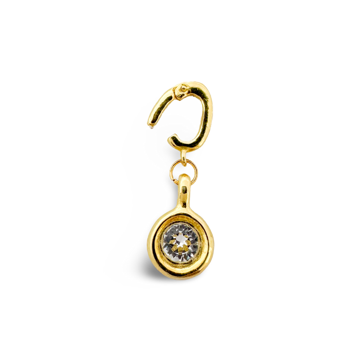 Birthstone Classic Gold Charms: April - Diamond