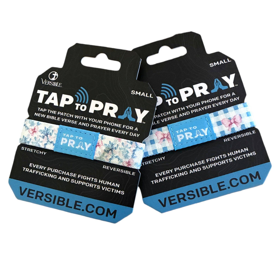 Tap To Pray® Wristband – Blue Belle: Small