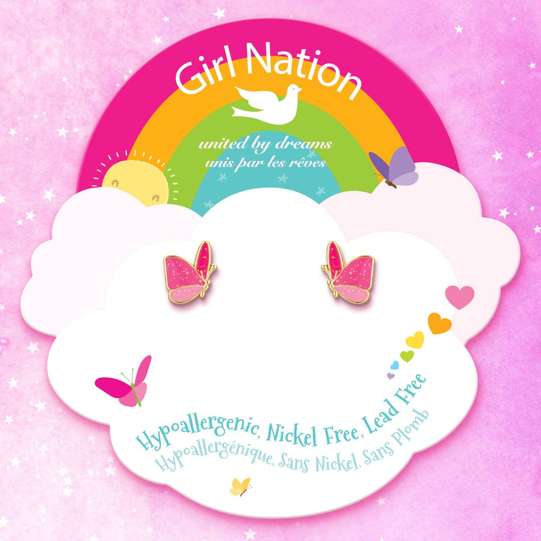 Glitter Butterfly | Cutie Stud Earrings for Girls