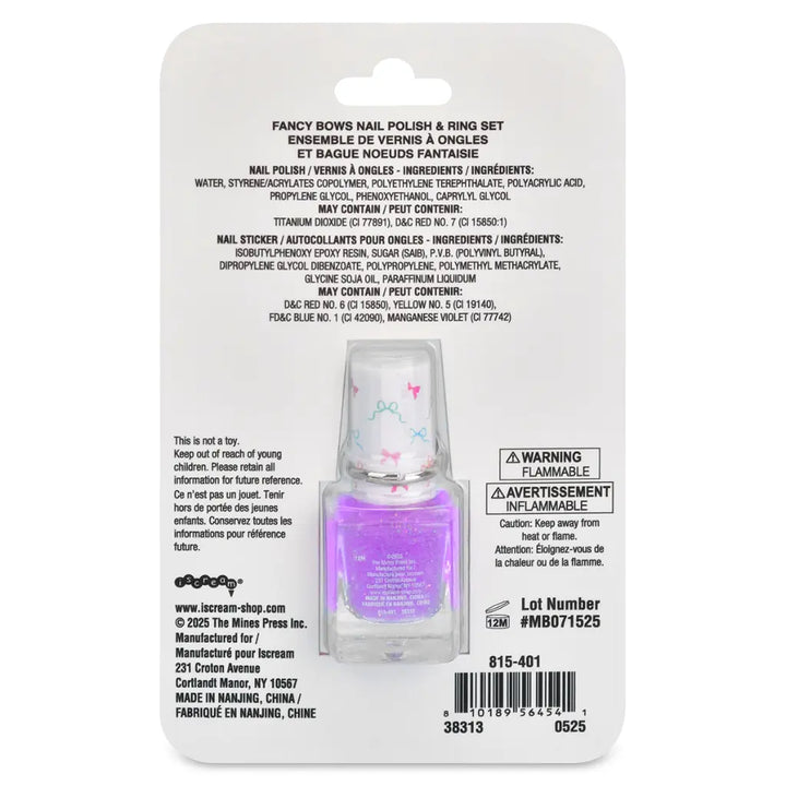 Fancy Bows Nail Polish & Ring Set