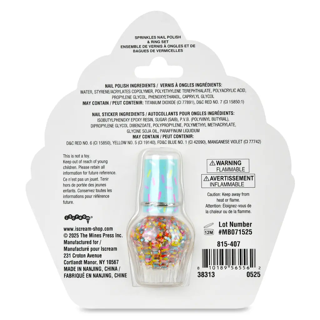 Sprinkles Nail Polish & Ring Set