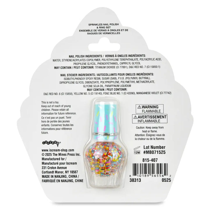 Sprinkles Nail Polish & Ring Set