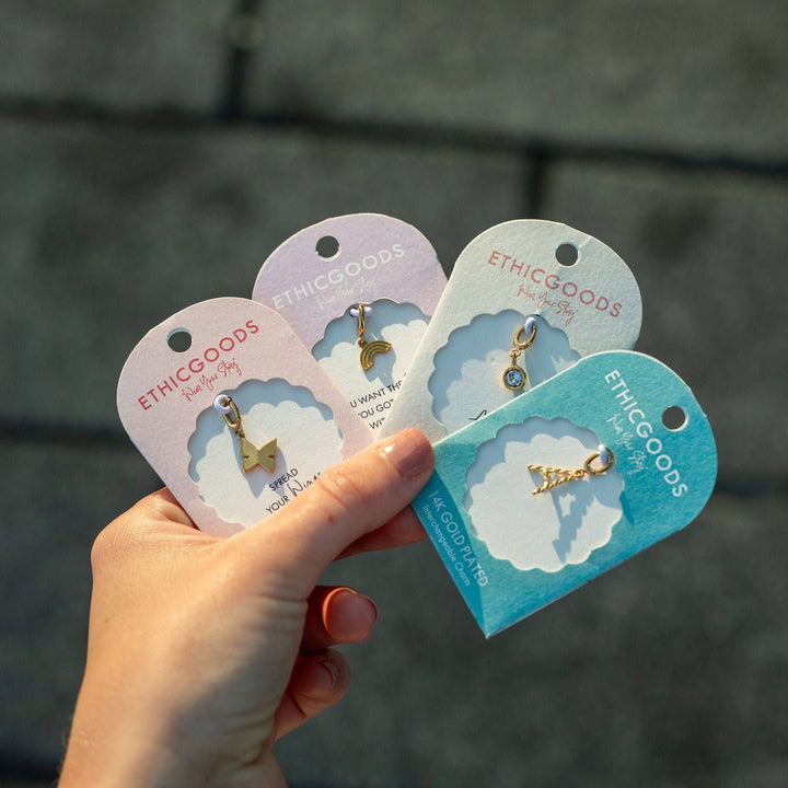 Birthstone Classic Gold Charms: April - Diamond