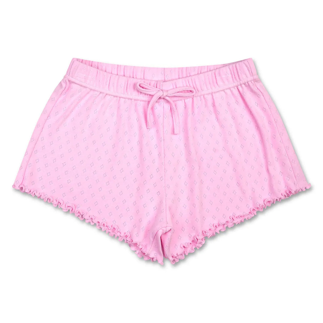 Pink Pointelle Tank&Shorts Set