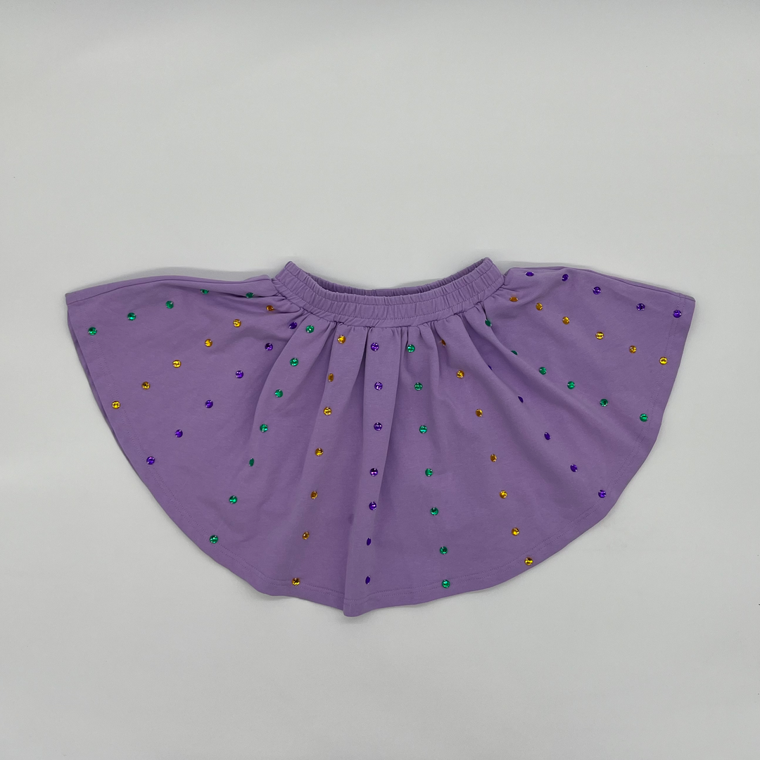 Mardi Gras Stoned Skirt Set