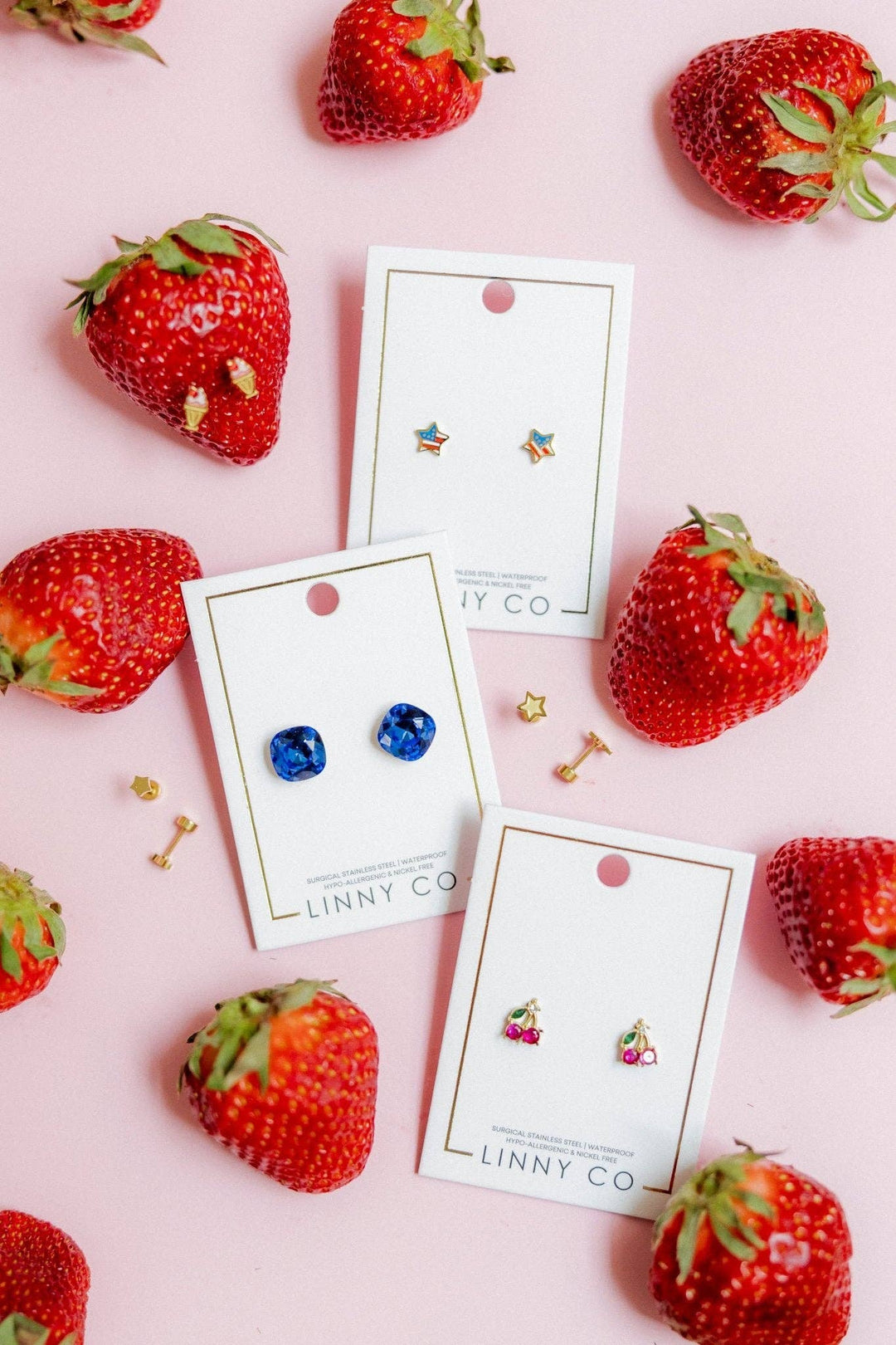 Screwback Stud Earrings - Lennon Star Gold