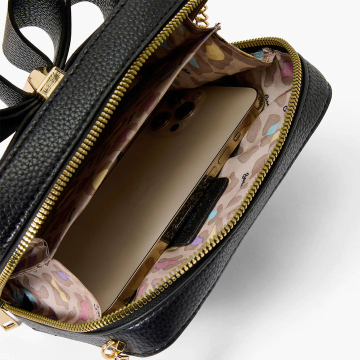 Stylish Boxy Mini Wallet Purse Essentials Pocket for Daily: Black