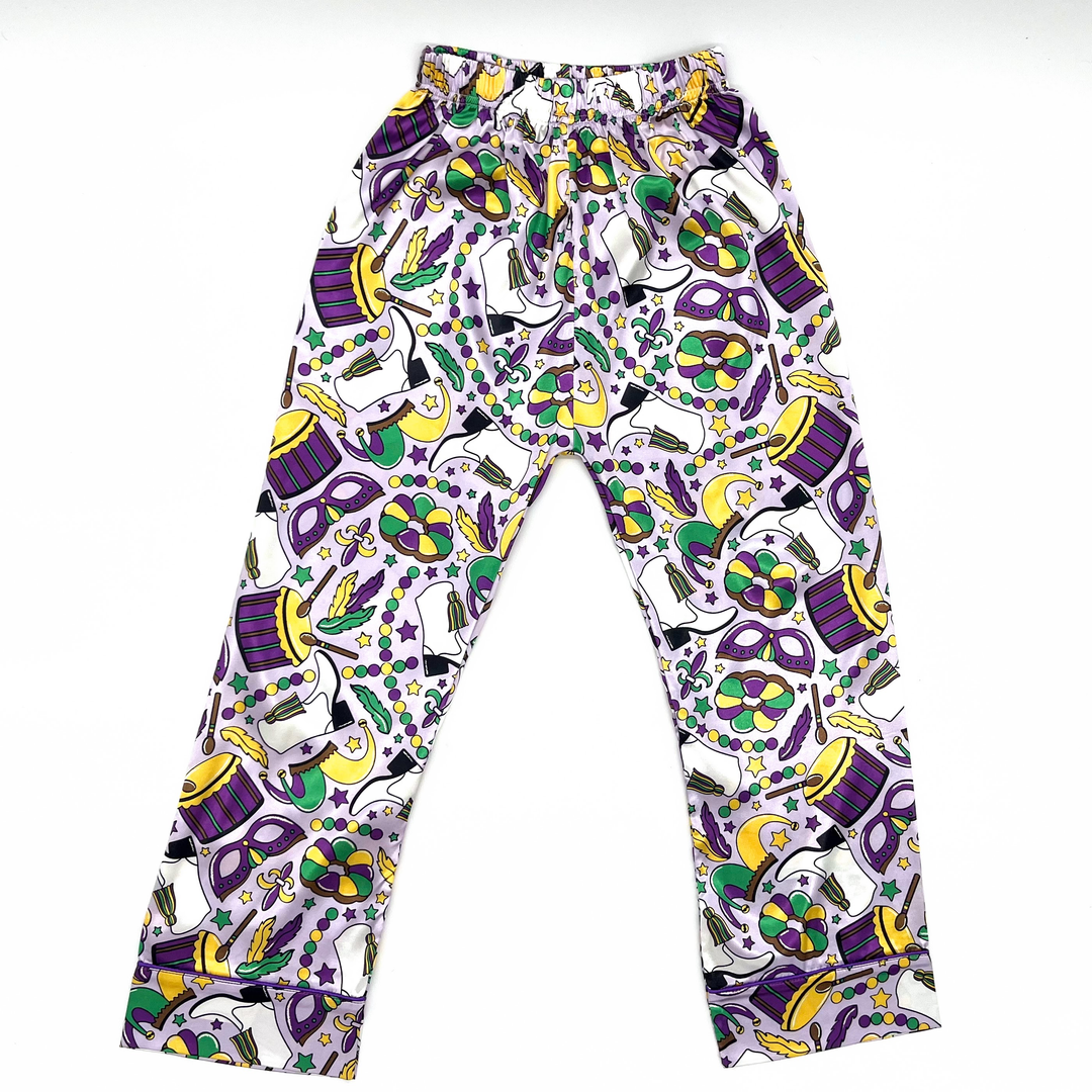 Mardi Gras Silky PJ Set