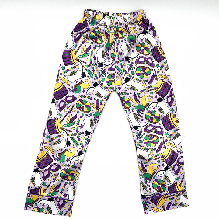Mardi Gras Silky PJ Set