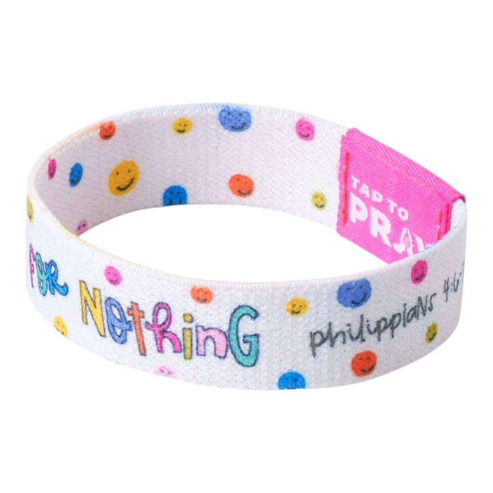 Tap To Pray® Kingfolk Series Wristband – Anxious For Nothing: Small