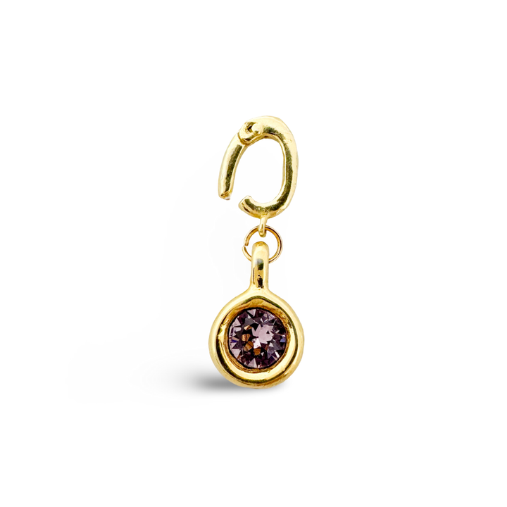 Birthstone Classic Gold Charms: October - Pink Tourmaline