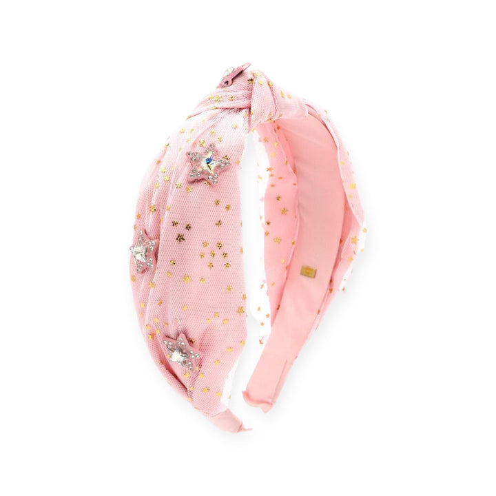 crystallized tulle star print knot headband