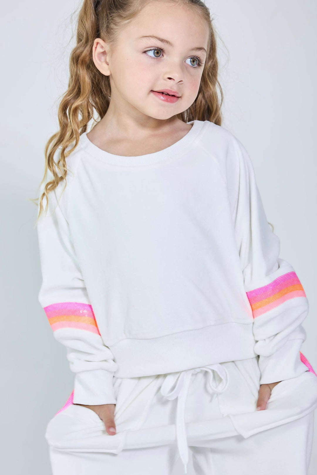 Neon Rainbow Plush Sweat Set