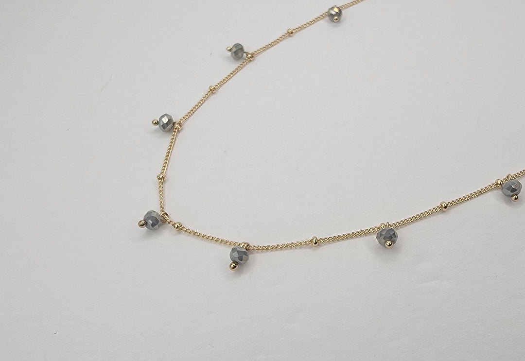 Gray Beaded Necklace