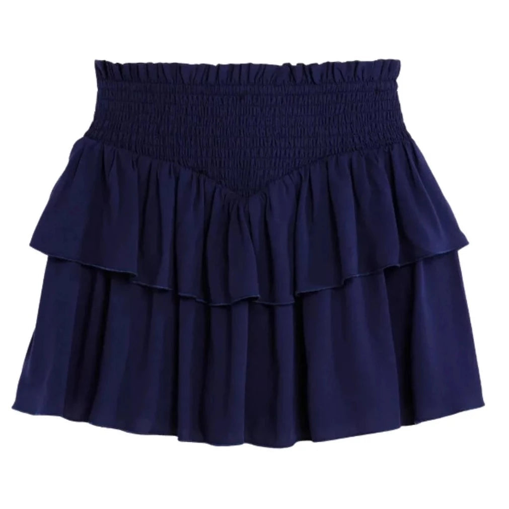 Brooke 2 Tier Ruffle Skirt Evening Blue