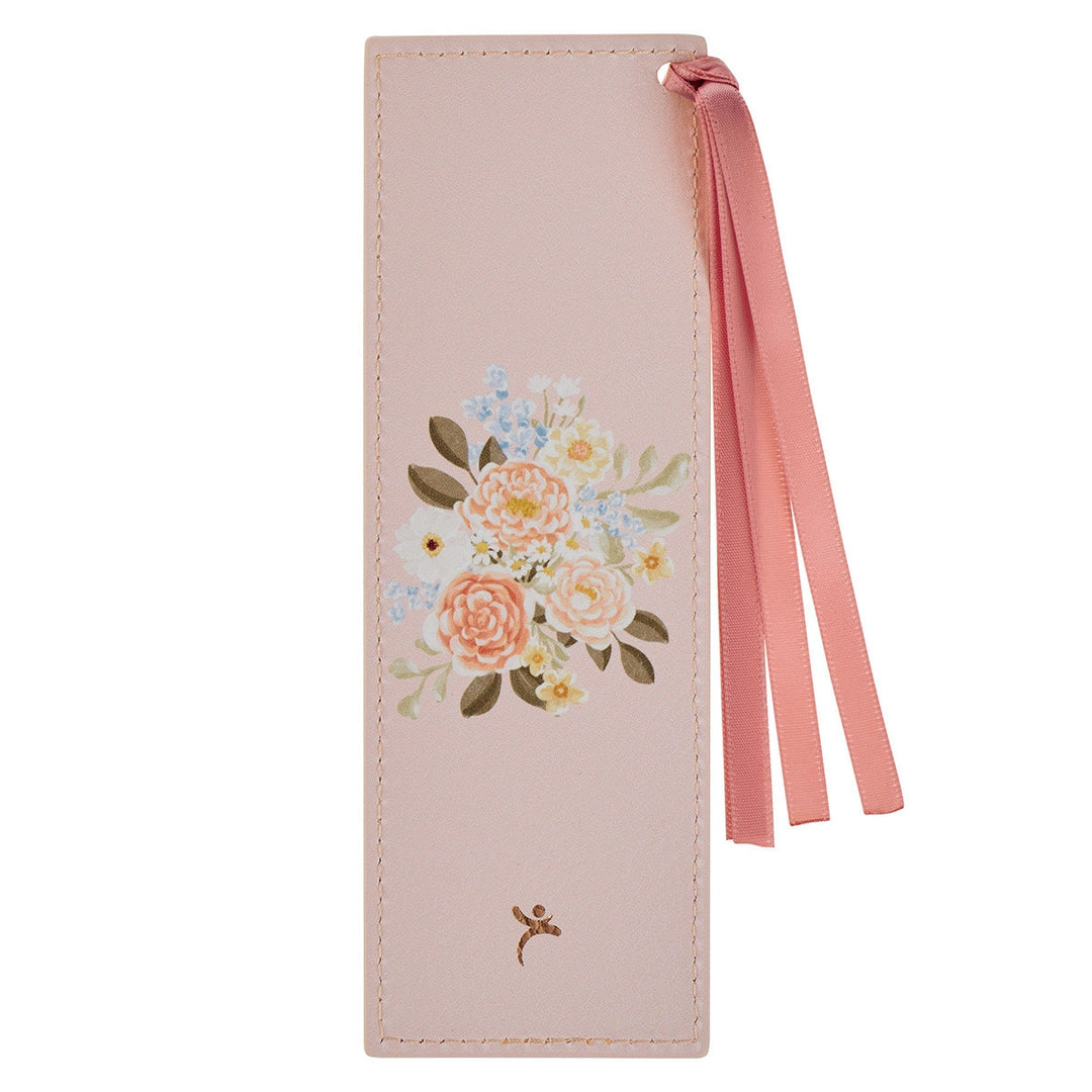 Bookmark Faux Leather Pink Strength & Dignity Prov. 31:25