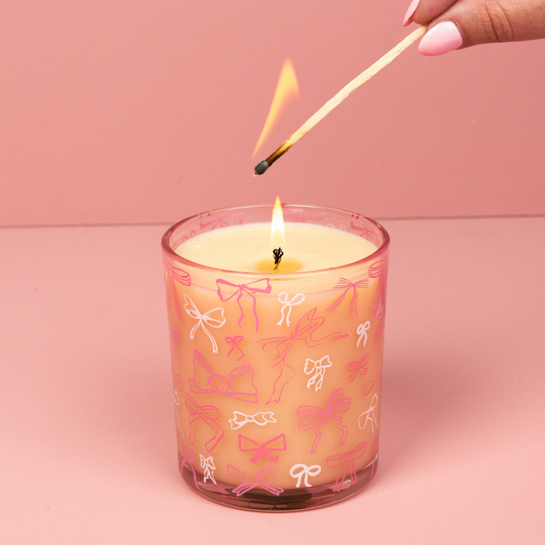 Sweet Grace Pink Bow Candle