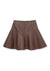 FAUX LEATHER PIECED SKIRT