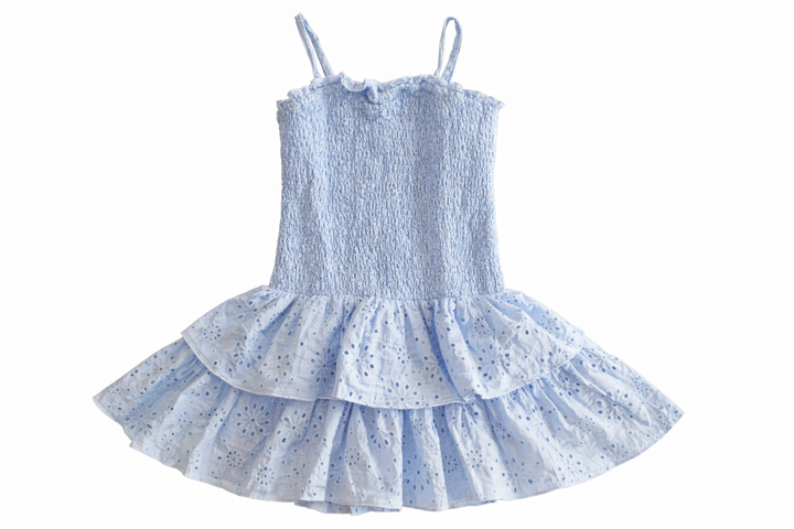 Blue Eyelet Stock Dress