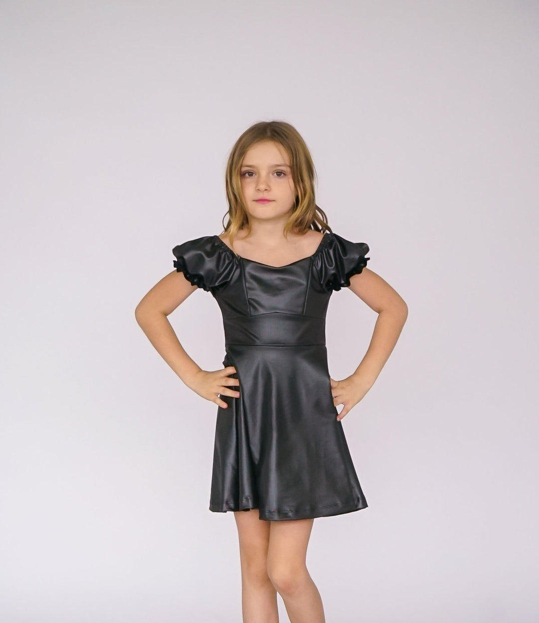Black Pleather Dress S Black Pleather Dress S