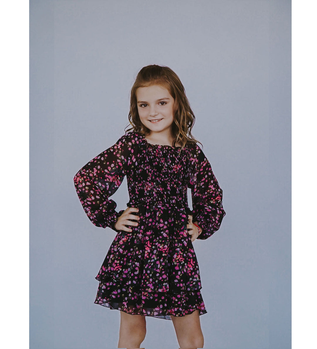 Black Pink Floral Dress M Black Pink Floral Dress M