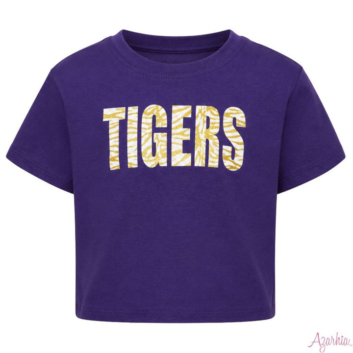 Glitter Tiger Purple Boxy Tee