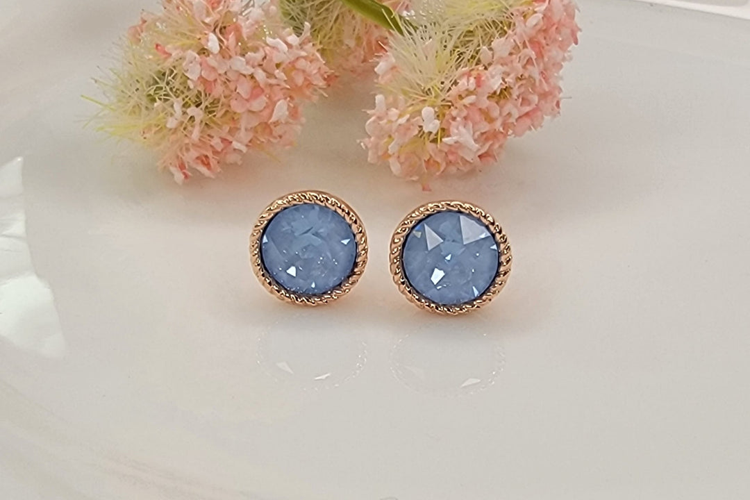 Light Blue Stud Earrings