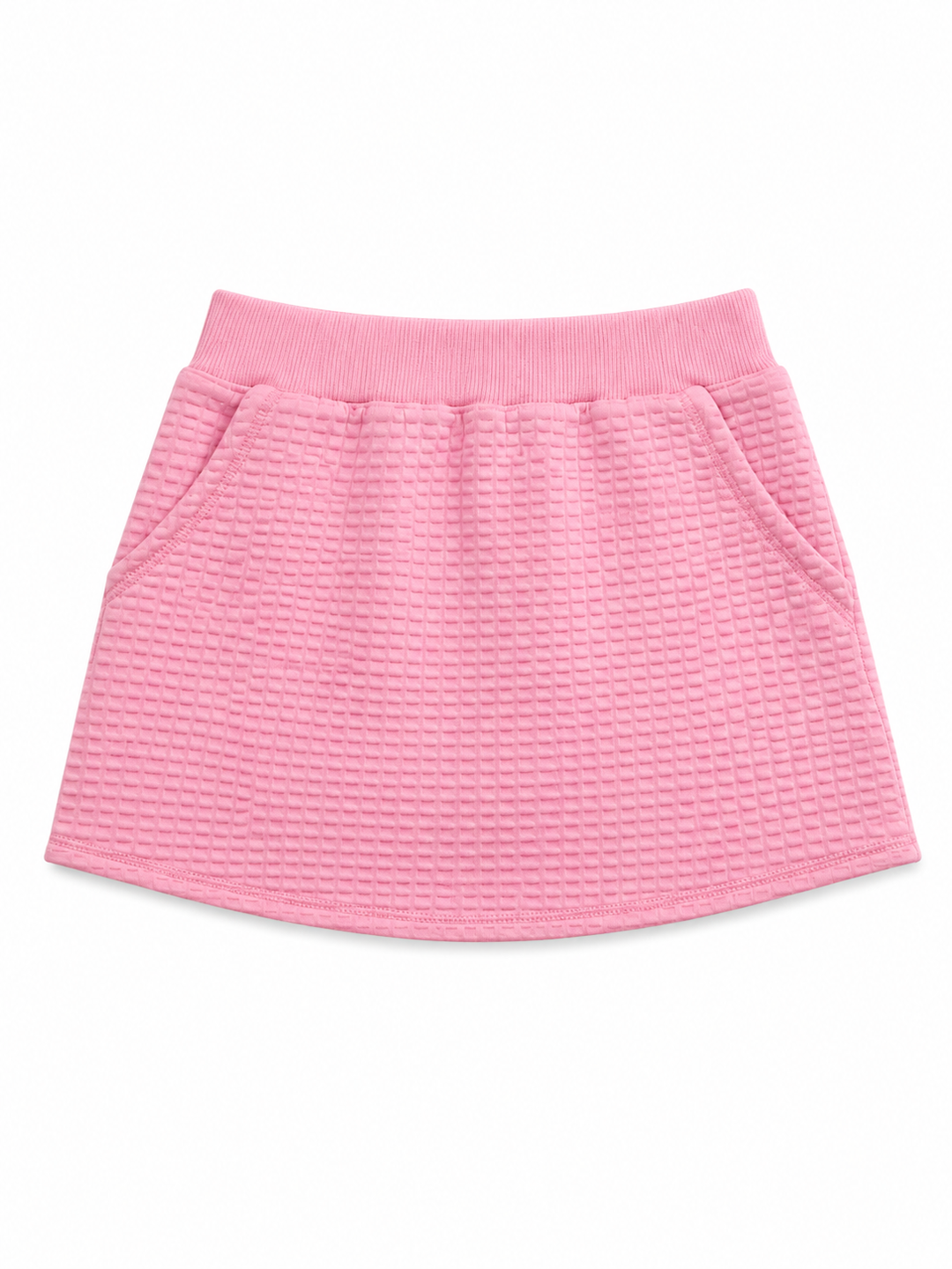 Quilted Cotton Knit Mini Skirt