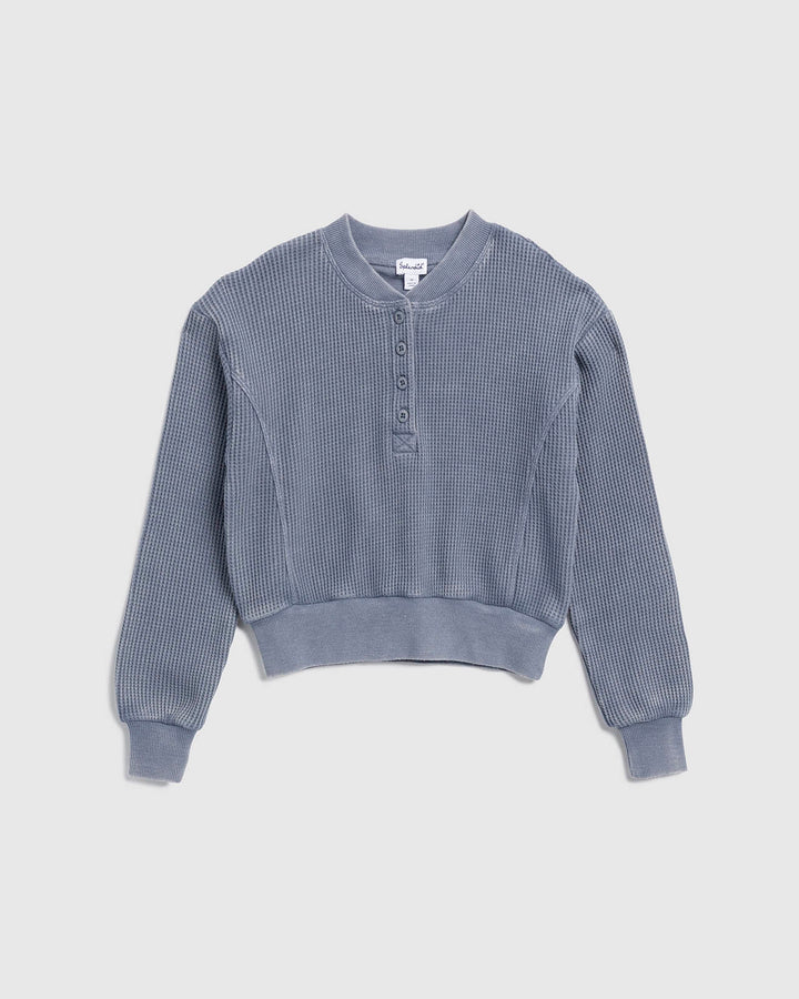 Thermal Henley Sweatshirt