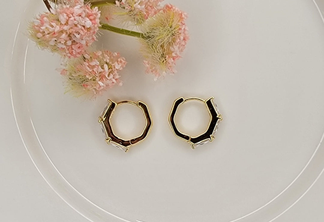 CZ Clicker Earrings