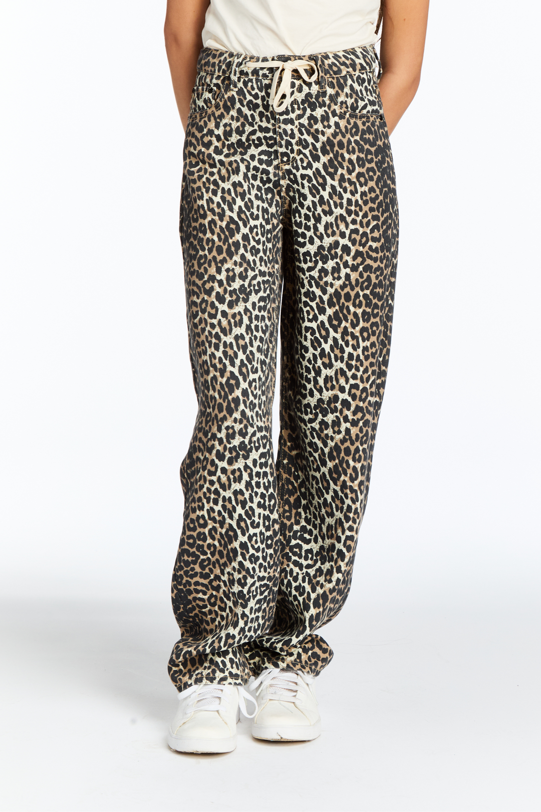 Leopard Print Slight Barrel With Drawstring