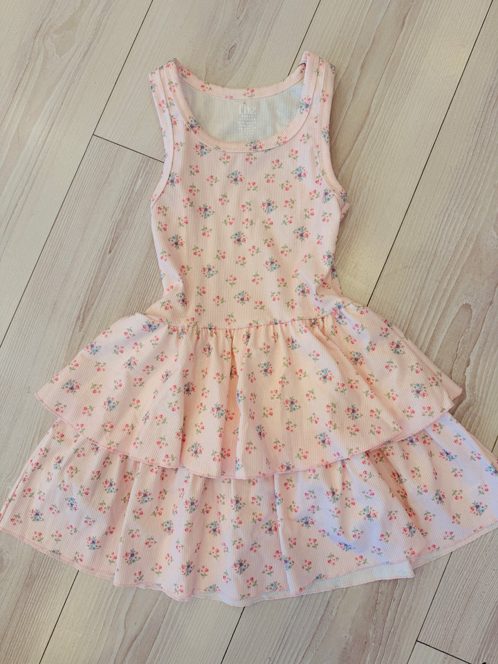 Pink Multi Color Floral Dress