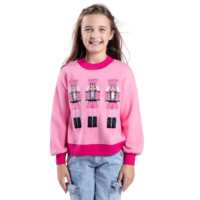 Kids Crackin’ Christmas Pink Sweater