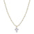 Gold Ball, Pearl, and Shell Cross Necklace