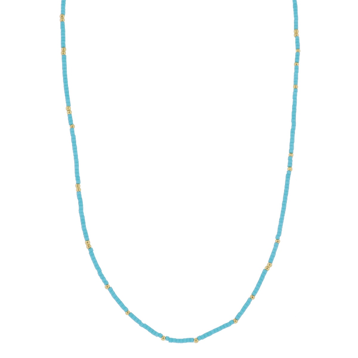 Colored Beaded Necklace Dainty Turquoise