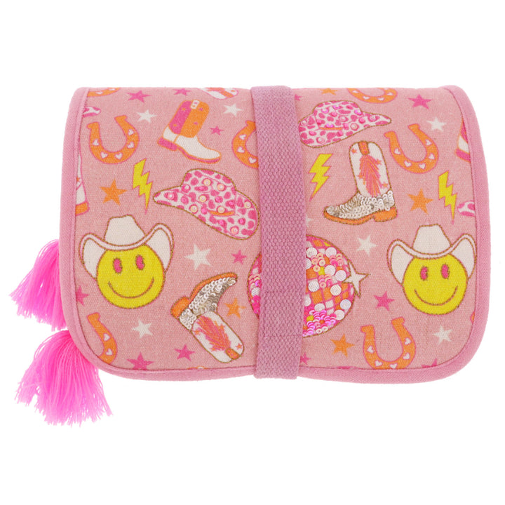 Pink Disco Cowgirl Travel Organizer